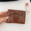 Korean Fashion Bow Short Wallet Large Capacity Zipper Card Bag Multi-functional Coin Purse Gift