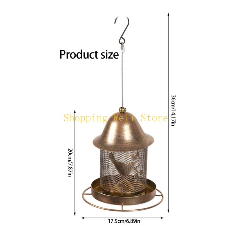 KX4B Weather Resistant Metal Bird Feeders With Anti Rusts Coating Squirrels Proof Large Storage Easyly Maintenance For