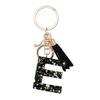Lightweight Keychain Pendant, Sequins Star Letter A-Z Charm with Tassel, Gift Alphabet Initial Metal Keyring for Handbag Backpack Bag
