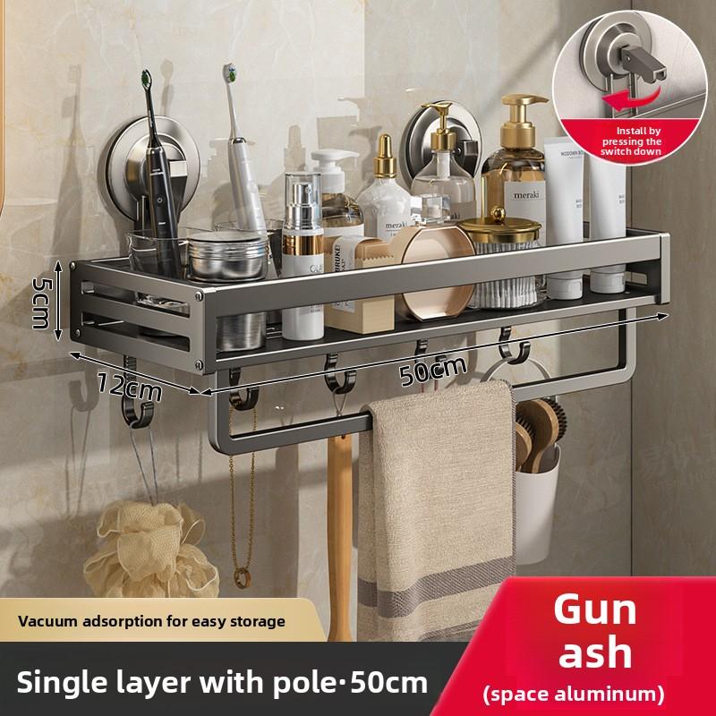 Bathroom Shelf Toilet Suction Cup Wash Rack Bathroom Dormitory Toilet Toothbrush Toiletries