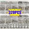 Durable Stainless Steel Hex Nut And Bolt Set-320Pcs,M2 - M5 Sizes