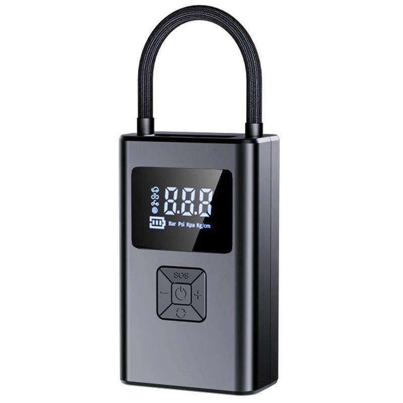 

Автомобильный электрический воздушный насос 4000 мАч мини портативный надувной насос для шин со светодиодной подсветкой для мотоцикла велосипеда мяч Battery Powered чёрный