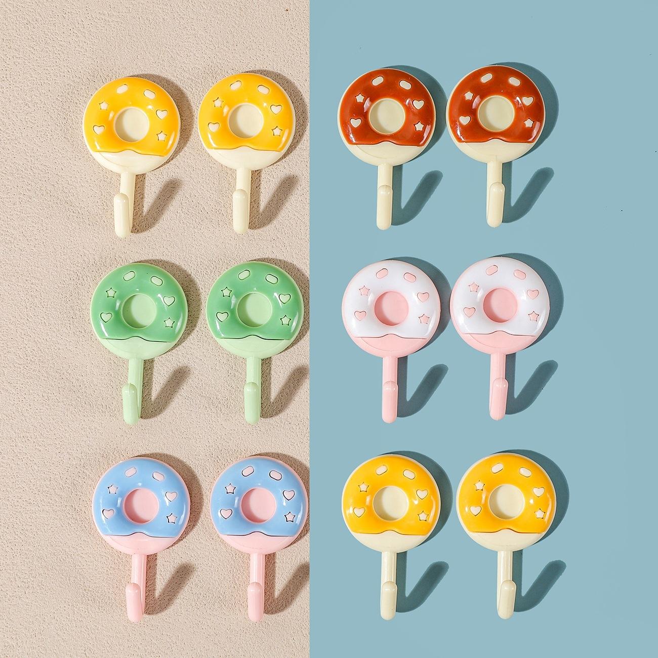 

Donut hook No punching Strong load-bearing wall No-trace viscose Kitchen bathroom hook Sundries Adhesive hook behind door Nail-free installation - strong load-bearing