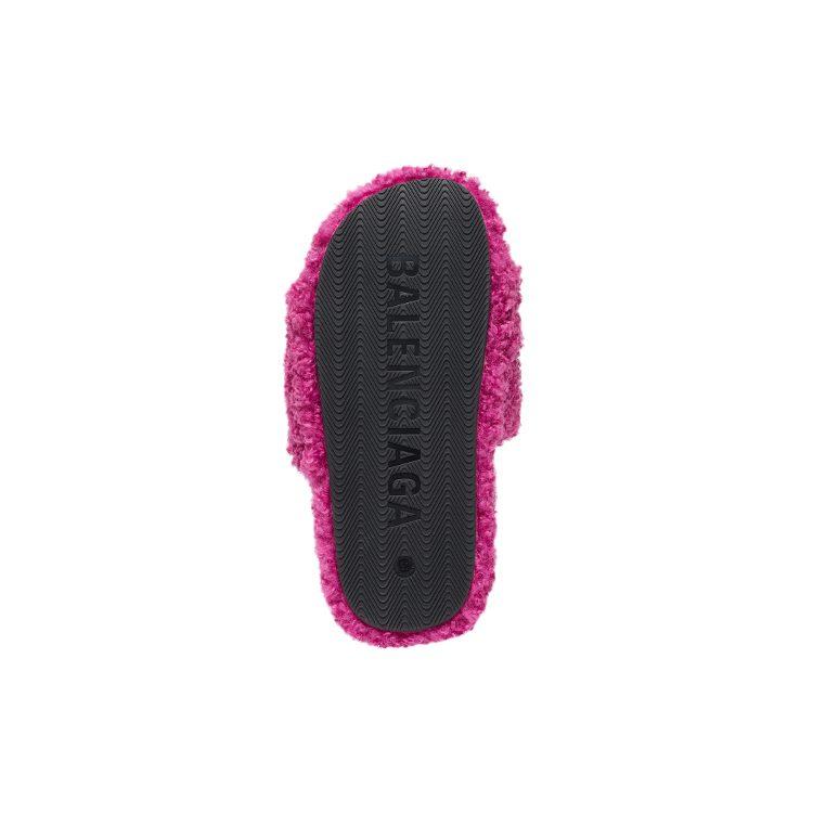 Balenciaga Cities Paris Furry Slides 'Pink' Women's 654261W2DO25301