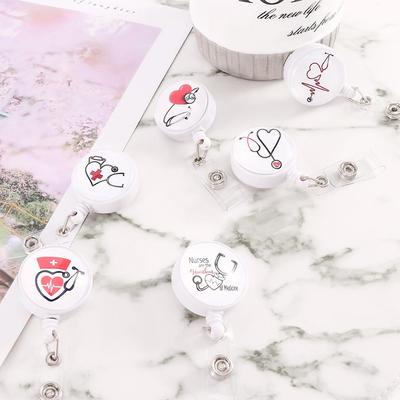 High Quality Creative Anti-Lost Clip Badge Reel Clip ID Card Badge Holder for Nurse Doctor Student
