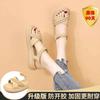 Soft-soled sandals female 2025 new summer flat-soled skirt fairy wind not tired feet pregnant women beach shoes