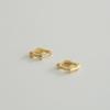 modernlike 14k gold-filled silver wave square earrings