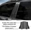 For Subaru Forester 2025 2026 2027 B C Pillars Sticker LHD RHD Car Carbon Fiber Pattern Style Trim TPU Material