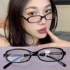 Vintage Y2K Oval Glasses Small Frame Eyewear Women Blue Light Blocking Eyeglasses Computer Reading Optical Spectacle Glasses