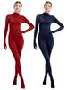 Women's Orange Zentai Base Layer Bodysuit for Dance and Stage Performance