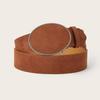 Simple Solid Color Suede Oval Buckle Design Women Casual Belt For Use Daily