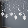 1Set Christmas Spiral Hanging Deco Mini Christmas Tree Snowflake Swirl Ceiling Deco For New Year Xmas Party Ornaments