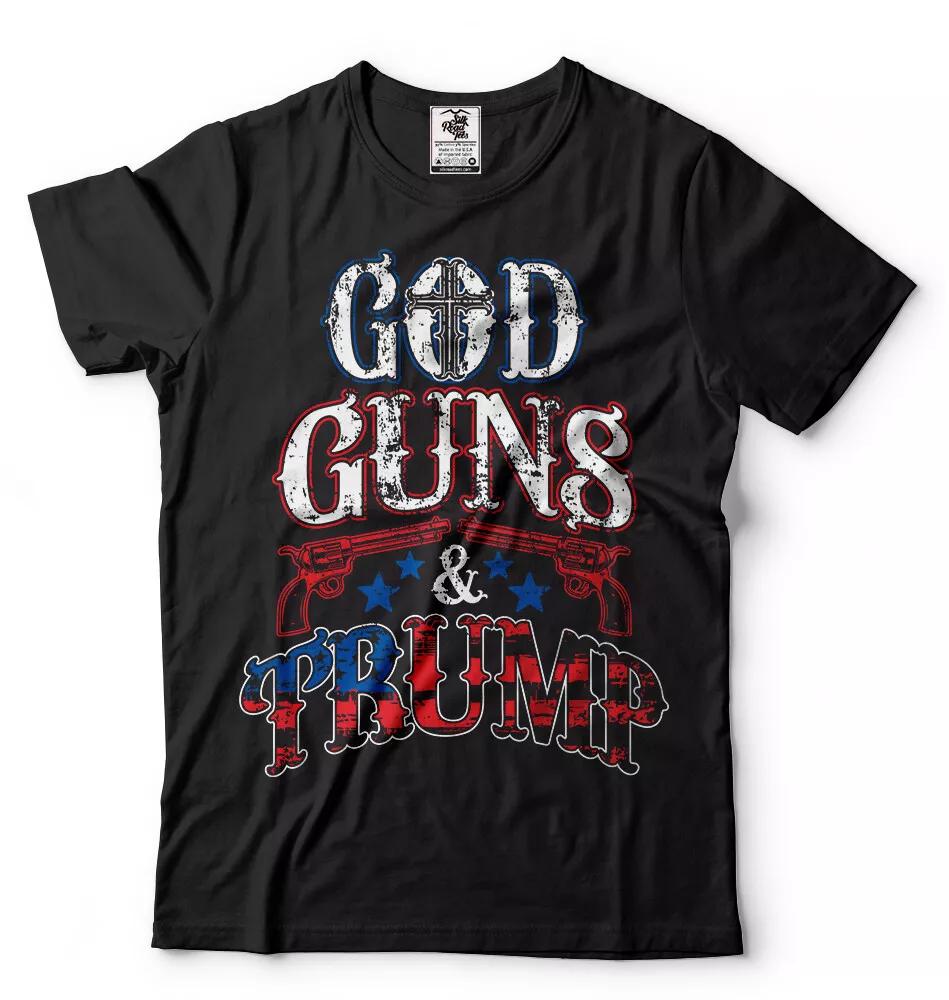 God Guns and Trump USA America Trump 2024 T-Shirt 2nd Amendment Tee Shirt 2XL
