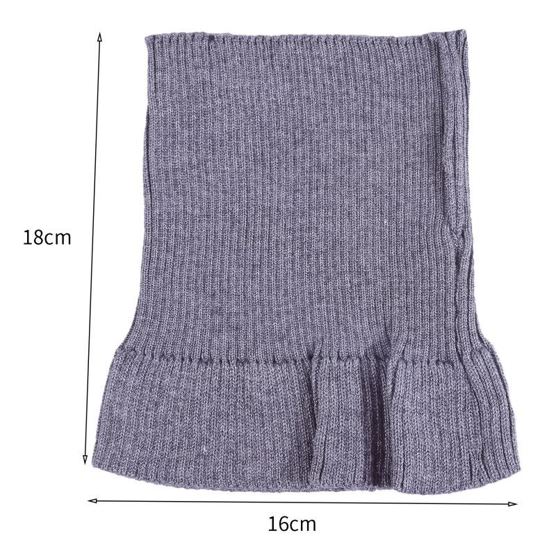 Autumn Winter Women's Fashion Warm Neck Protection Head Scarf Stretch Knitted Wool High Neck Collar