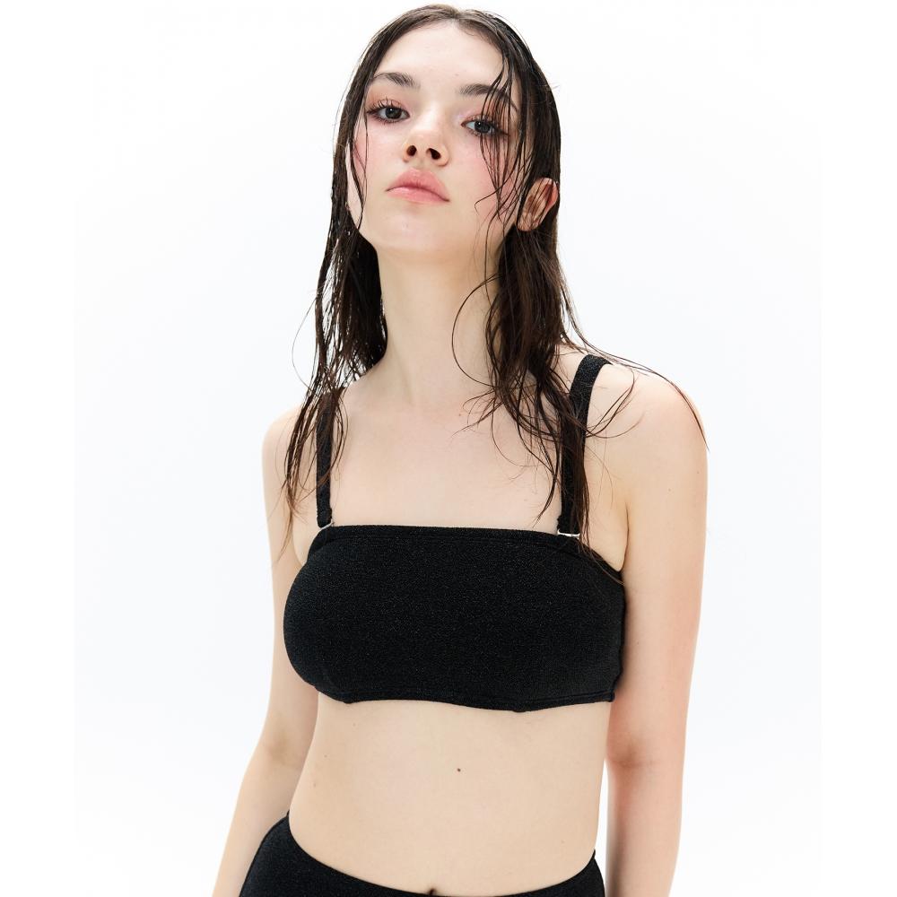 

LUV IS TRUE BE GLITTER BIKINI TOPBLACK