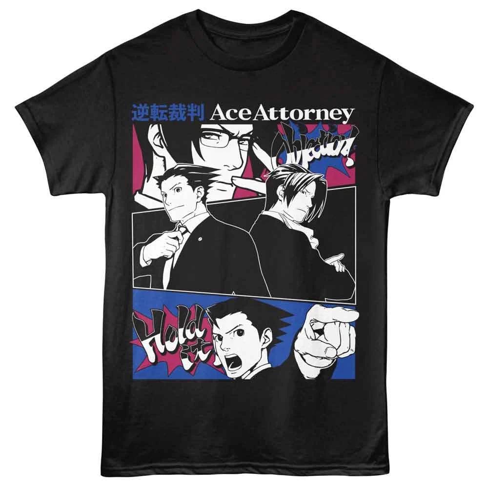 Ace Attorney - Phoenix And Miles - American Classics - Black Solid Short S 150