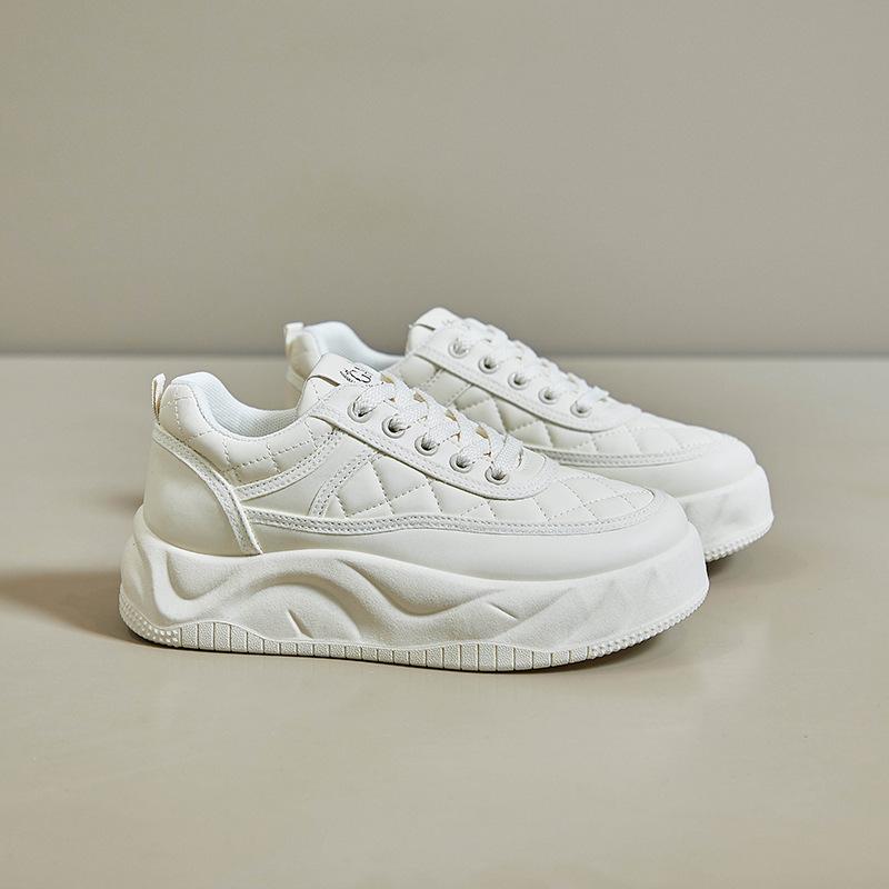 

Обувь для скейтбординга для женщин, повседневные кроссовки на плоской подошве, уличные противоскользящие кроссовки из искусственной кожи на шнуровке, спортивная прогулочная обувь для женщин, теннисные кроссовки 35