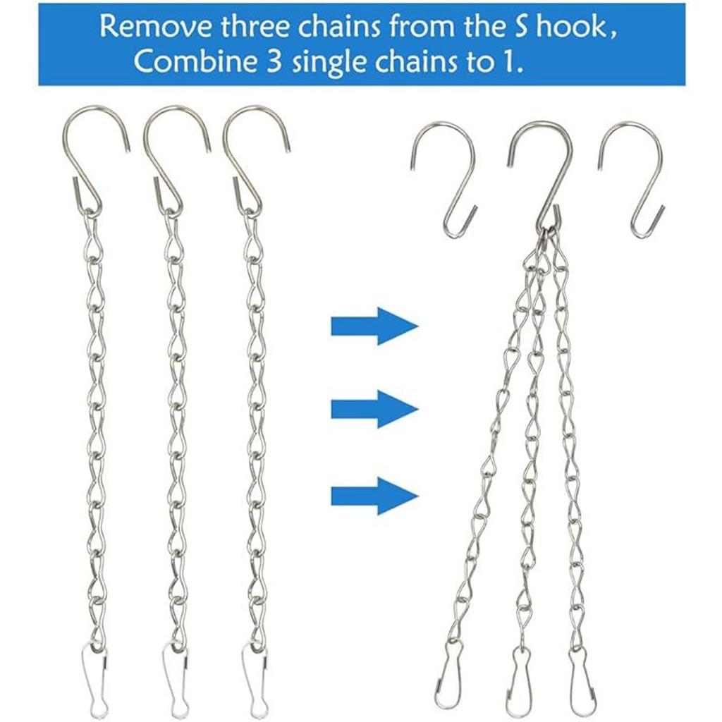 Flower Basket Chain, Flowerpot Hanging Chain, Hanging Basket Chain, Double-hook Hanging Basket Chain, Hanging Basket Chain
