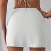 Women's Satin Short Skirt Spring and Summer Pleated Asymmetrical Skirts