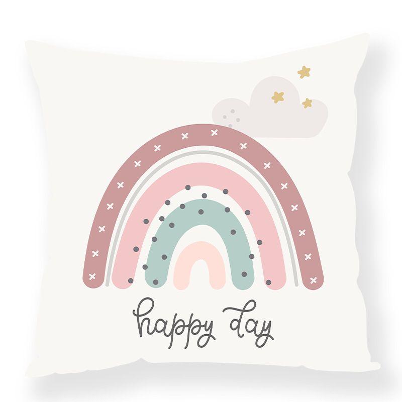 Vibrant Rainbow Print Cushion Cover For Sofa Perfect Home Pillow Case Decor