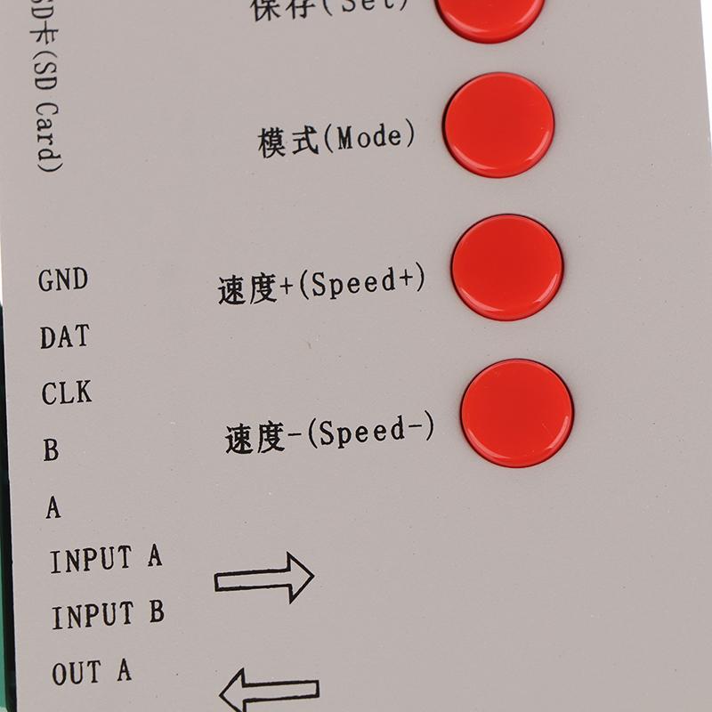 Gleichstrom 5V~24V T1000S SD-Karte RGB LED Max. 2048 Pixel Programm-Controller Ws2812B Ws2811 Ws2815 Lpd6803 Sk6812Ic LED-Streifenmodul