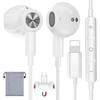 Xunbida Wired Earphones for iPhone with Mic, Magnetic Design, Tangle-Free, Deep Bass, HiFi Sound Quality, Volume Control, Ergonomic Fit, No Lag, Noise