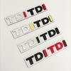 AAXT1 3D Metal TDI Letters Car Rear Trunk Badge Emblem Decals Sticker For Volkswagen VW T-ROC Passat Jetta Touareg Tiguan Polo CC Bora