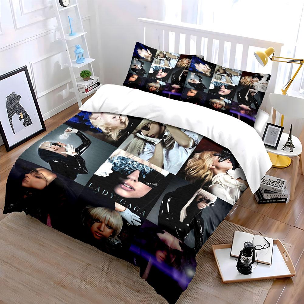 Pop Star Style Art Collage Bedding Duvet Cover Set Duvet Cover Pillowcases (1*Duvet Cover 2*Pillowcases, Without Duvet Insert)