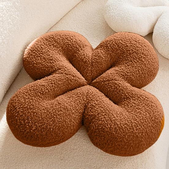 Throw Pillow Soft-touching Comfortable PP Cotton Stuffed Four Leaf Clover Shape Seat Cushion Home Decor