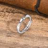 Classic Silver Color Zircon Adjustable Ring for Women, Fashion Geometric Metal Rings, Luxury Fine Jewelry Engagement Wedding
