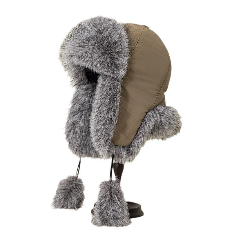 Cute Puppy Plush Hat Female Winter Cycling Warm Thickened Ear Protection Head Wrap Cap Cartoon Lei Feng Hat