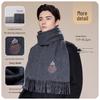 JIUMU Men's Pure Wool Chinese Style Scarf