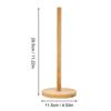 Wooden Standing Paper Towel Holder Kitchen Wooden Roll Bathroom Tissue Vertical Stand Kitchen Toilet Towel Storage Rack