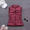 2025 Women's Lightweight Slim Fit Fashion Down Vest - Thin White Duck Down Jacket