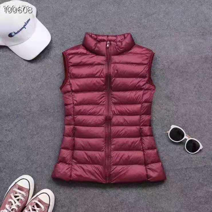 2025 Women's Lightweight Slim Fit Fashion Down Vest - Thin White Duck Down Jacket