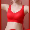 Red Bra Gathering Plus Size Bra for Women Anti Sagging Push Up Bra