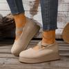 Boty nadměrných velikostí pro ženy Podzim Zima Móda Dámské Kulatá špička Platformové klíny 35-42 Baleríny Zapatos De Mujer Nazouvací Dámské boty