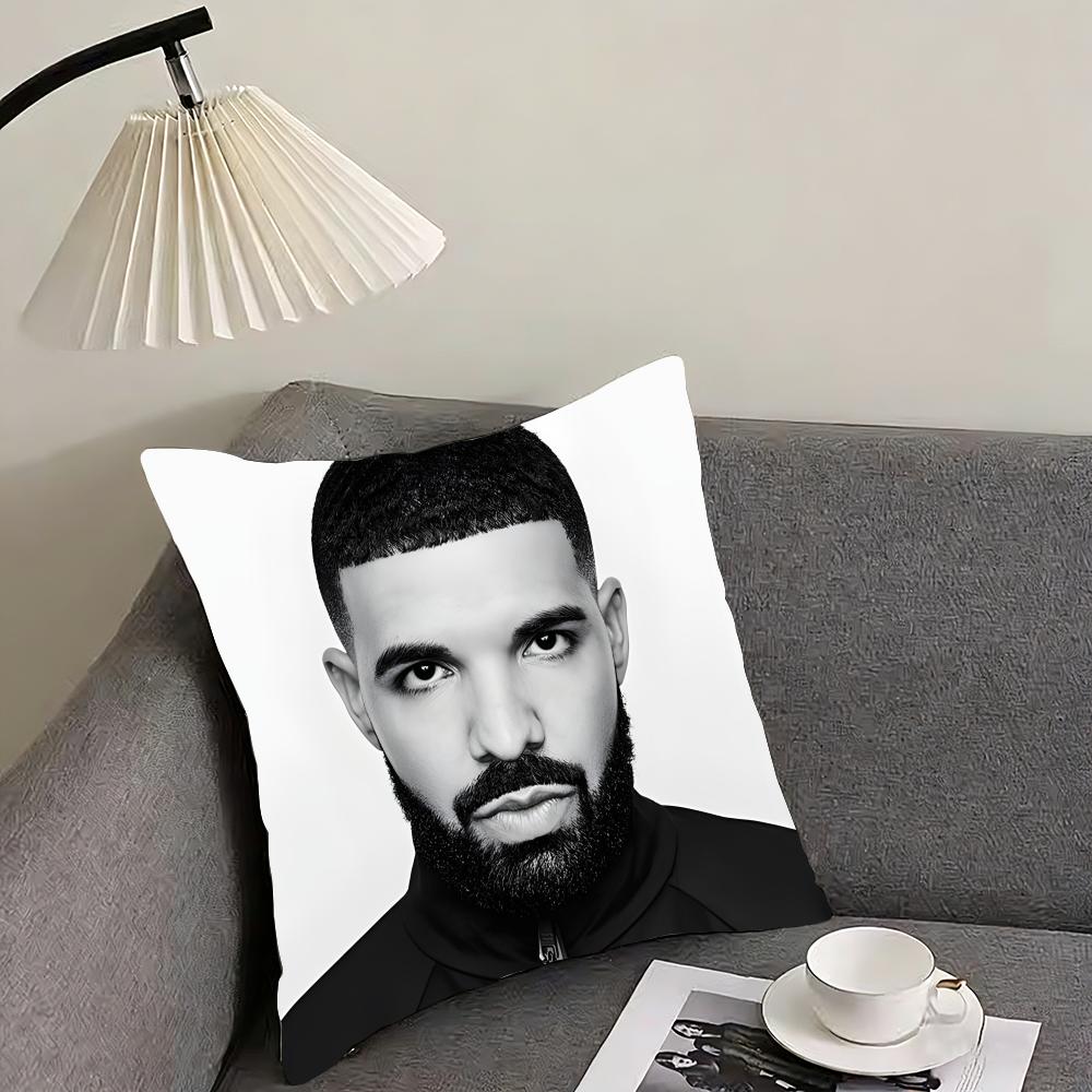 D-Drake Rapper Cushion Cover Pillowcase Ultra Soft Skin Friendly Fabric Cloud Like Comfort & Concealed Zipper