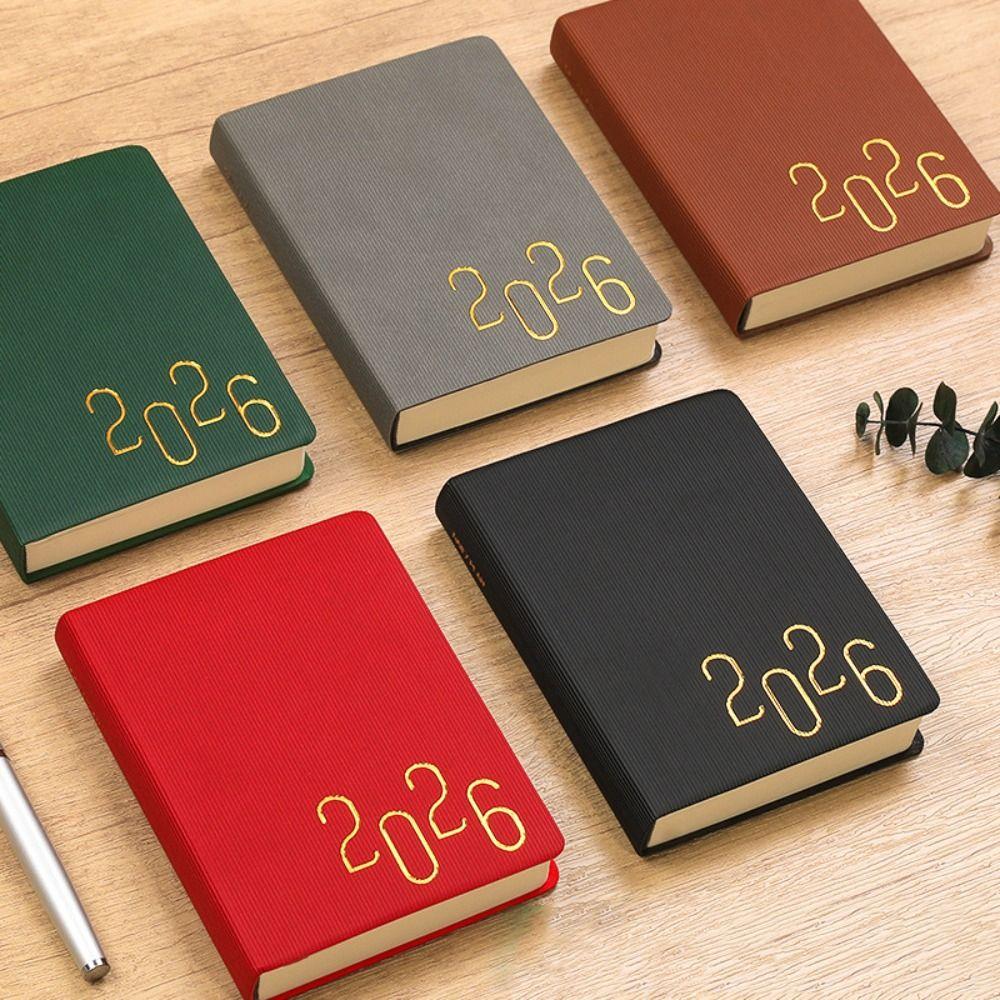 12 Monate A5 Agenda Planungsnotizbuch PU-Leder To-do-Listen-Notizbuch Bürobedarf