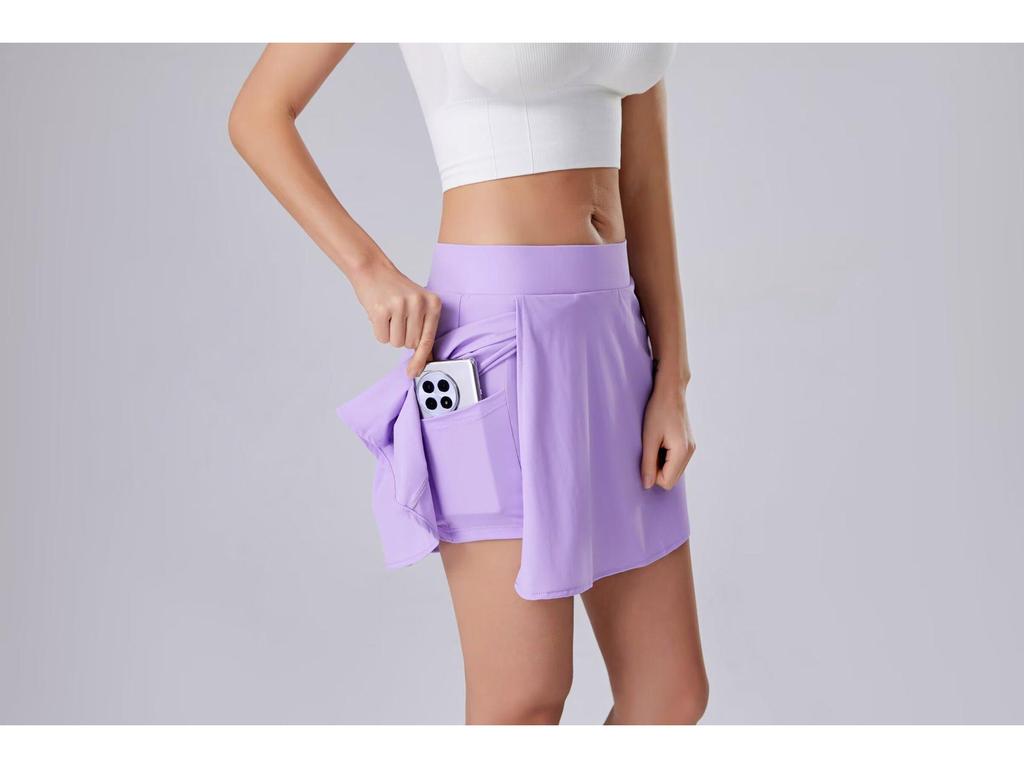 Damen Schnelltrocknender Tennisrock mit Anti-Expositions-Shorts - Plissee-Mini für Laufen & Sport