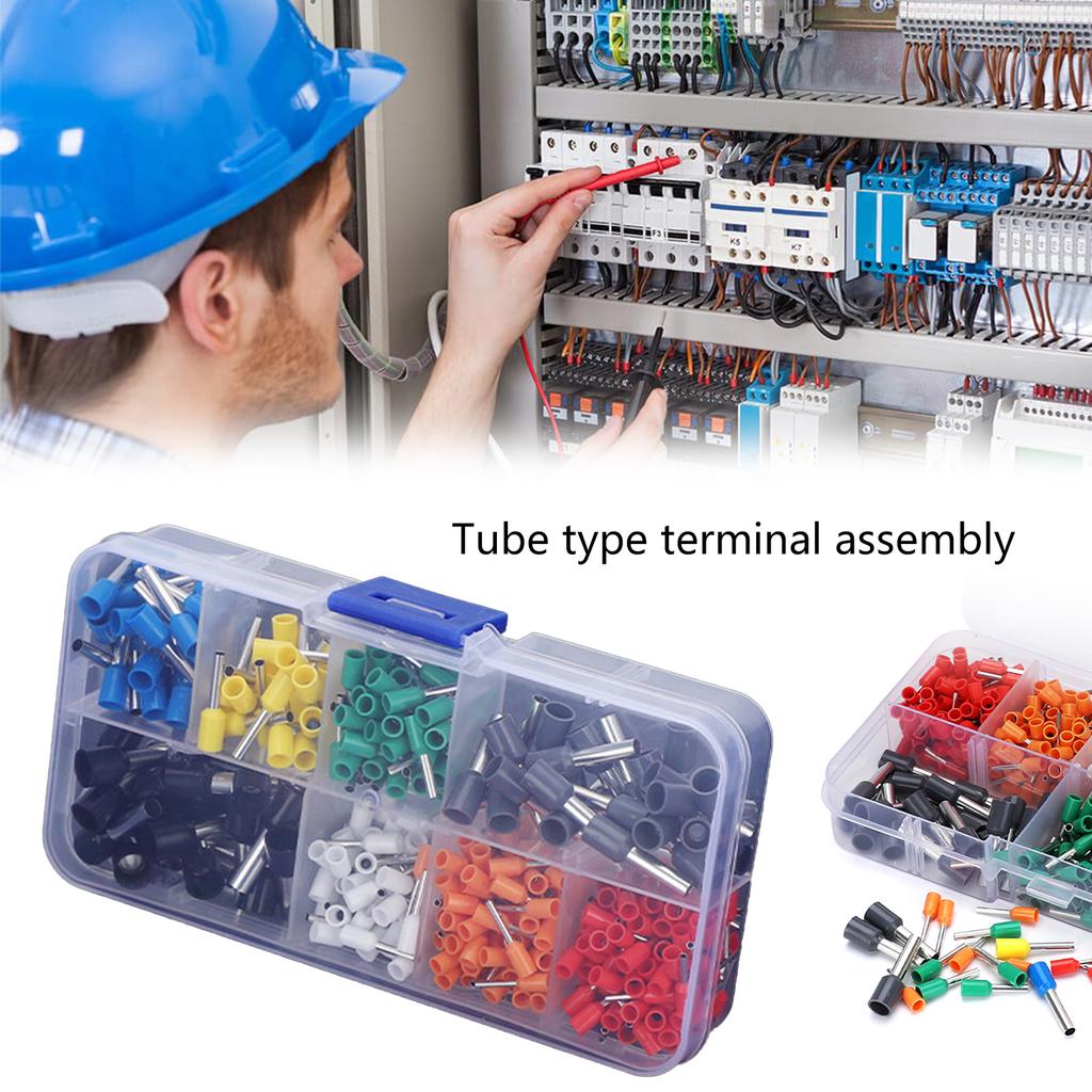 400pcs Insulated Wire Ferrules set Assorted Cable End Sleeves Set Cable End Sleeve Assortment for Electrical Projects