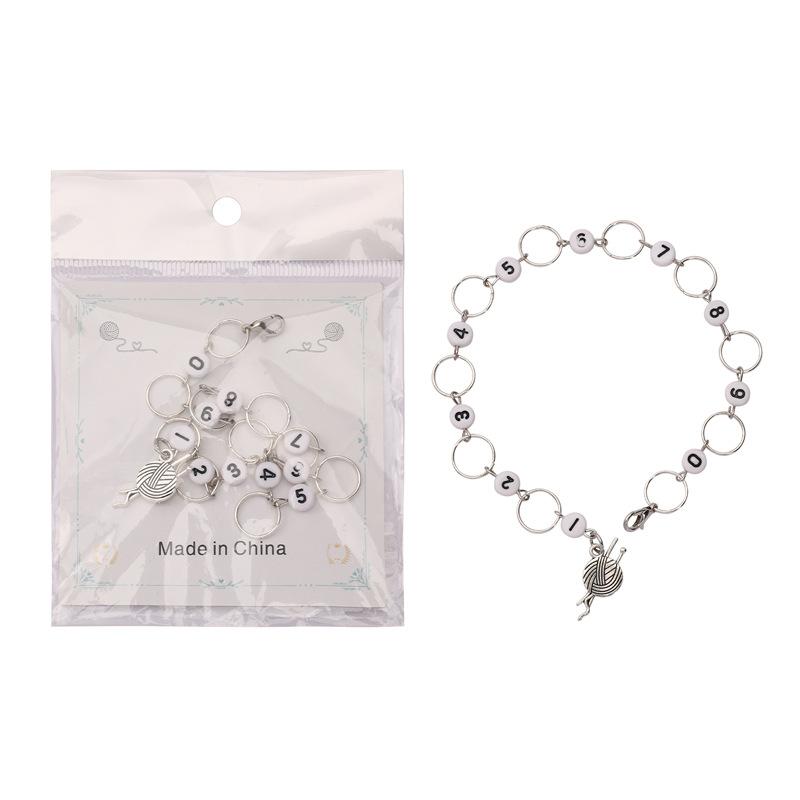 

Multifunction Number Stitch Markers Bead Chain Crochet Markers Digital Crochet Locking Knitting Markers DIY Sewing Accessories