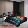 3pcs Color musical note pattern bedding set, 1*duvet cover+2*pillowcase,for single bed, teenagers and adults bedroom, home decor