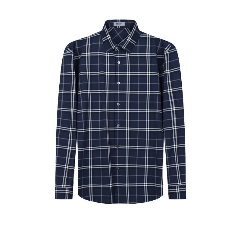 DIKENI Men s Plaid Knit Casual Shirt M (48)