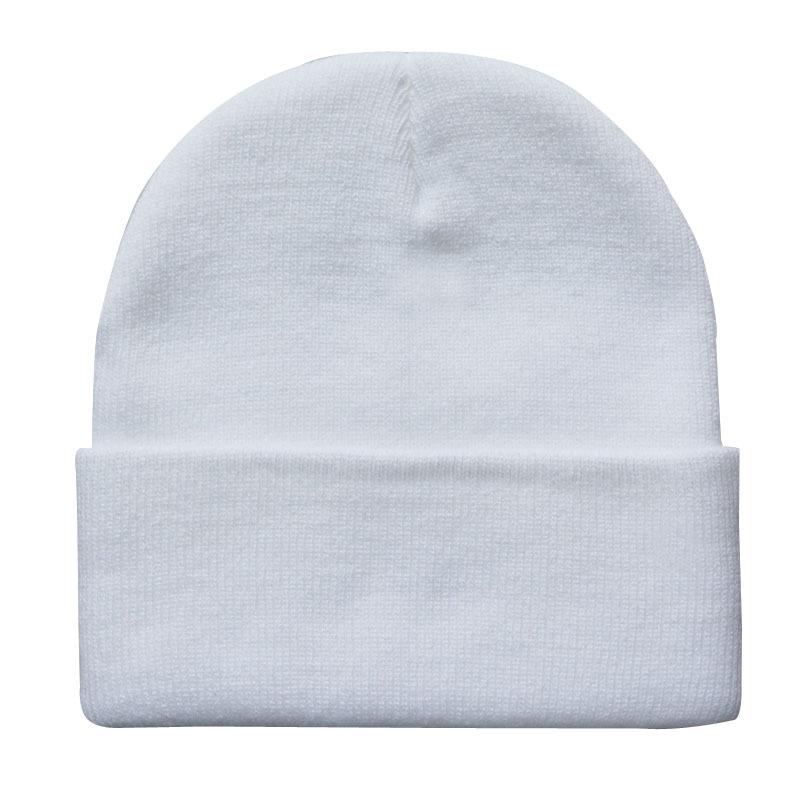 Multi Color Solid Color Knitted Hat, Woolen Hat, Brimless Pullover Hat, Rolled Edge Cold Weather Hat, Customizable