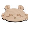 Officially Licensed Chiikawa Wooden Coaster, Approx. 10 X 8 Cm, Momonga Colors, Brown, CKW14-346