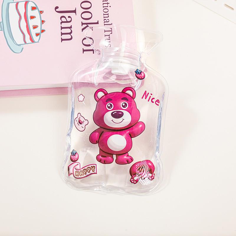 Compact Transparent Hot Water Bottle - Cute Hand Warmer for Women, Explosion-Proof Design