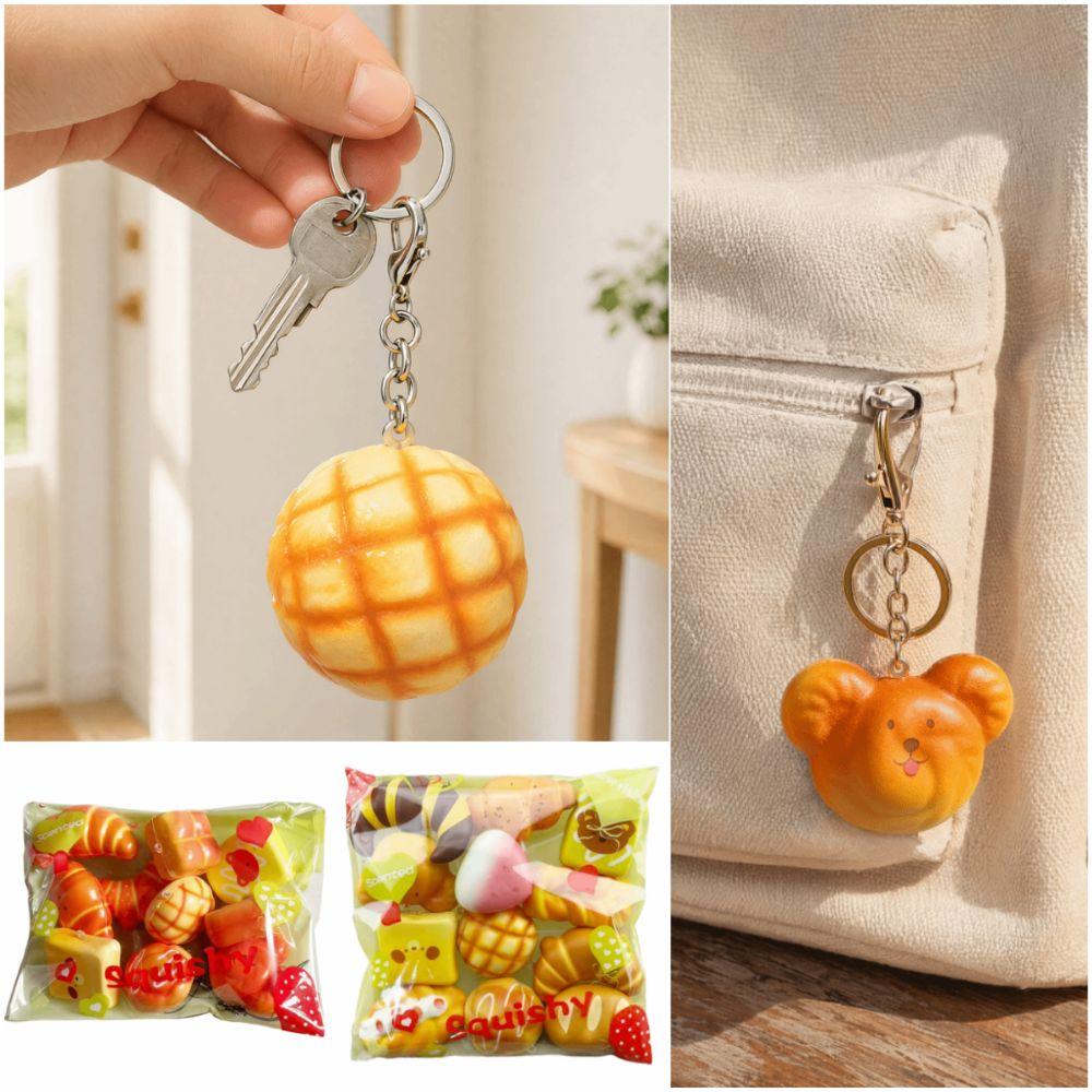 PU Squishy Bread Toy Multicolor Squeeze Toys Creative Pinch Le Toy