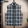 New 2025 autumn and winter double-sided vest men's warm trendy vest windproof couple sleeveless cotton-padded clothes