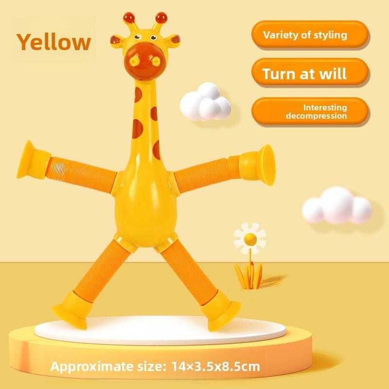 Colorful Stretchy Giraffe Suction Cup Toys - Fun & Educational for Youngsters, Bathroom, Bedroom Suction Cup Toys
